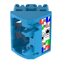 Mini-Com Cat Left/Right 45 Angle Wire Cap TG Style UTP Module