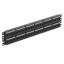 48 Port Mini-Com Cat6A Modular Patch Panel Kit CRS 2RU CPPKL6ATG48WBL