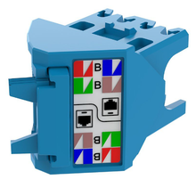 Mini-Com Cat Left/Right 45 Angle Wire Cap TG Style UTP Module