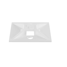 1.5x1.5 4 Way Cable Tie Mount #6 (M3) Screw Nylon 6.6 ABM3H-S6-T (Pack of 200)