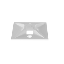 1.5x1.5 4 Way Cable Tie Mount #6 (M3) Screw Nylon 6.6 ABM3H-S6-T (Pack of 200)