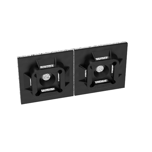 1x1 4 Way Cable Tie Mount UV Nylon 6.6 Acrylic Adhesive Tape ABM100-AT-C0 (Pack of 100)