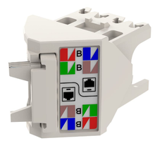 22-26 AWG Mini-Com Cat6 Left/Right 45 Angle Wire Cap TG Style UTP Module CJLRCAPIW-X  (Pack of 10)