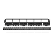24 Port Mini-Com Cat6A Modular Patch Panel Kit CRS 1RU CPPKL6G24WBL