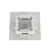 1x1 4 Way Cable Tie Mount #6 (M3) Screw Nylon 6.6 ABM100-S6-C (Pack of 100)