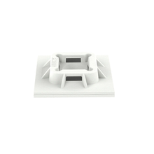 1x1 4 Way Cable Tie Mount #6 (M3) Screw Nylon 6.6 ABM100-S6-C (Pack of 100)