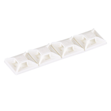0.5x0.5 4 Way Cable Tie Mount Nylon 6.6 Rubber Adhesive Tape ABM1M-A-C (Pack of 100)