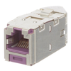 1 Port 22-26 AWG Mini-Com Cat6A Plus 45 Angled Jack Module TG Style Shielded RJ45 CJSLR6X88TGVLY