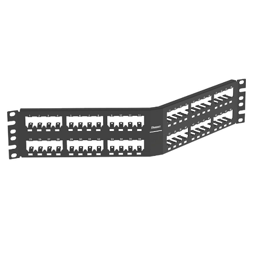 24 Port Mini-Com Angled Patch Panel Shielded 2RU Jack Module CPA48BLY