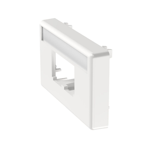 2 Port Mini-Com Modular Furniture Faceplate Standard Opening ABS Label ...