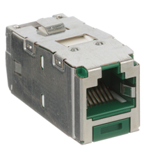 1 Port 22-26 AWG Mini-Com Cat6A 10Gig Jack Module Shielded TG Style RJ45 CJS6X88TGGRY