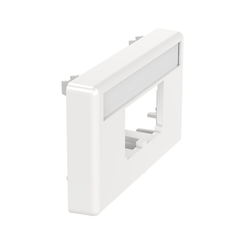 2 Port Mini-Com Modular Furniture Faceplate Standard Opening ABS Label ...