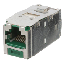 1 Port 22-26 AWG Mini-Com Cat6A 10Gig Jack Module Shielded TG Style RJ45 CJS6X88TGGRY