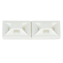 1.12x1.12 4 Way Cable Tie Mount Nylon 6.6 Rubber Adhesive Tape ABM112-A-C (Pack of 100)