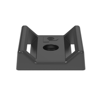 1.12x1.12 Tak-Ty Hook And Loop Cable Tie Mount #6 (M3) Screw Nylon 6.6 ABMT-S6-C20 (Pack of 100)