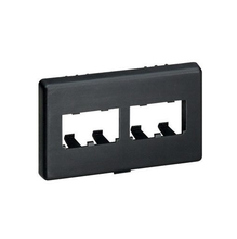 4 Port Mini-Com Herman Miller Modular Furniture Faceplate Flat ABS CFFPHM4BL