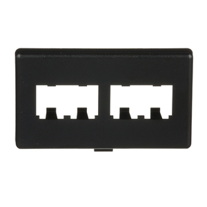 4 Port Mini-Com Herman Miller Modular Furniture Faceplate Flat ABS CFFPHM4BL