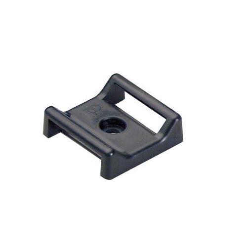 1.12x1.12 Tak-Ty Hook And Loop Cable Tie Mount #6 (M3) Screw Nylon 6.6