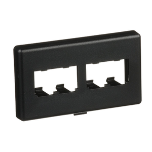 4 Port Mini-Com Herman Miller Modular Furniture Faceplate Flat ABS CFFPHM4BL