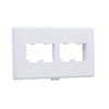 4 Port Mini-Com Herman Miller Modular Furniture Faceplate Flat ABS CFFPHM4WH