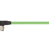 Igus MAT904125475 22 AWG 2P M12 D-Coded Pin Angled A / Open End B Connector PVC Industrial Profinet Cable