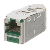 1 Port 22-26 AWG Mini-Com Cat6 Plus 45 Angled Jack Module TG Style Shielded RJ45 CJSLR688TGGRY