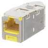 1 Port 22-26 AWG Mini-Com Cat6A Plus 45 Angled Jack Module TG Style Shielded RJ45 CJSLR6X88TGYLY