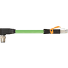 Igus MAT904125438 22 AWG 2P M12 D-Coded Pin Angled A / RJ45 B Connector PUR Industrial Profinet Cable