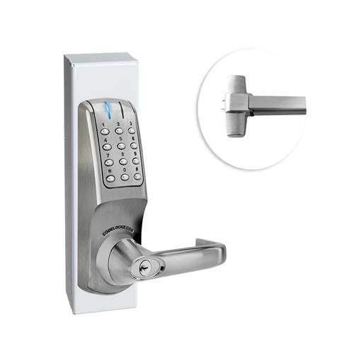 Gate Panic Hardware Kit Brushed Steel CL5000