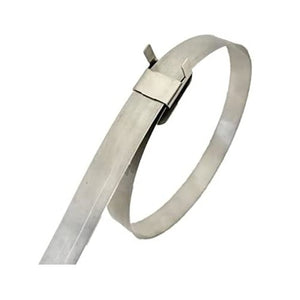 3/8" W X 0.025" T X 44" L SS 304 Fast Band with Clip-Style Buckle CRA3069531118N (25/Bag)