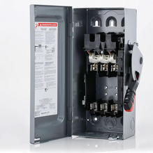 30A 600V 3 Pole Steel Heavy Duty Indoor Safety Switch H361N