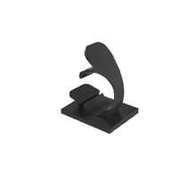 Wire Clip Black PA 6.6 Rubber Adh PK50 LWC50-A-L20 (Pack of 50)