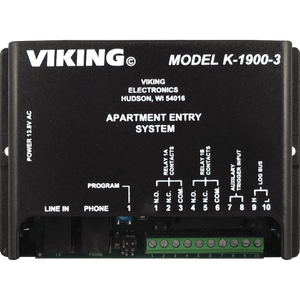 K-1900-3 Viking Apartment or Office Entry Controller with Up to 250 Entry Codes