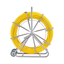 656 ft Fish Tape Puller Fiberglass 5/16" Cable Duct Rodder w/ Steel Reel