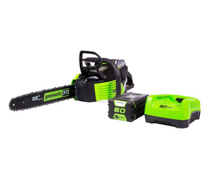 80V GreenWorks 2.0Ah Battery & Charger Pro Series 18" Chainsaw Kit 2000002