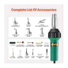 Hot Air Plastic Welder 1600W PVC TPO Vinyl Heat Gun Torch w/ 17 Accessories