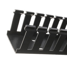Wide Slotted Base Wiring Duct With Mounting Holes Black 6 ft G1.5X2BL6 (Without Cover)