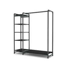 40"L x 21"W x 8"H Inch Pipeline Etagere Hang-Fold Retail Display Fixture Anthracite Grey Rack with Black Shelves PSETGHRKTBK
