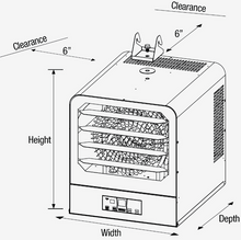 2-Stage Electronic Garage Heater W/Remote Temperature Sensor 240/208V 7.5KW KB2407-1-ECO2S-PLUS