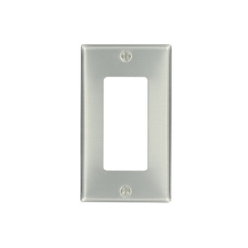 1-Gang Aluminum Decora Wallplate Standard Size 83401