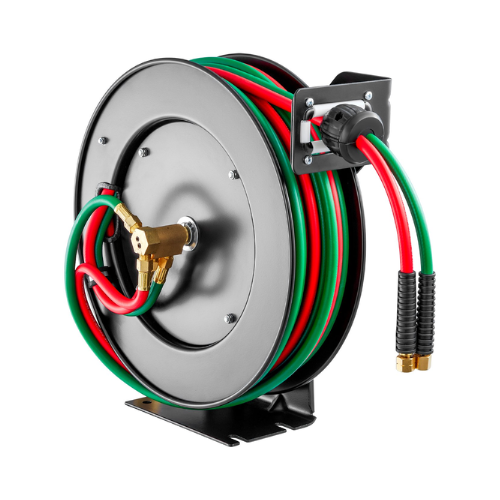 50ft Retractable Oxygen-Acetylene Welding Hose Reel 1/4