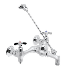Two Cross Handle Wall Mount Service Faucet In Rough Chrome SC-5811-RCP
