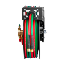 50ft Retractable Oxygen-Acetylene Welding Hose Reel 1/4" R-Grade Rubber