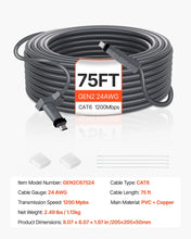24 AWG Copper Core Compatible with Standard Rectangular V2 VEVOR 75FT Starlink Gen 2 Extension Cable