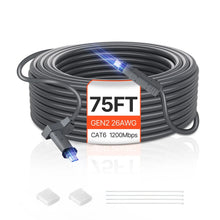 26 AWG Copper Core Compatible with Standard Rectangular V2 VEVOR 75FT Starlink Gen 2 Extension Cable