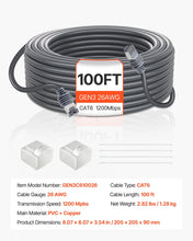 26 AWG Copper Core Compatible with Standard Rectangular V3 VEVOR 100FT Starlink Gen 3 Extension Cable