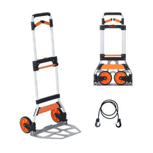 Folding Hand Truck 309 lbs Load Capacity Aluminum Portable Cart Convertible Hand Truck and Dolly with Telescoping Handle