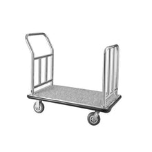Luggage Cart 750 LBS Load Capacity Deluxe Platform Truck with Removable Front Frame Valet Cart with Grey Carpeted Deck and 6-inch Rubber Wheels