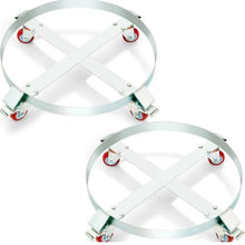 2PCS 55 Gallon Heavy Duty Drum Dolly 1000 lbs Load Capacity, Barrel Dolly Cart Drum Caddy Non Tipping Hand Truck Capacity Dollies with Steel Frame 4 Swivel Casters Wheel