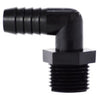 1/4 X 1/4 Hose Barb X MIP Black Polyethylene Elbow 33039B
